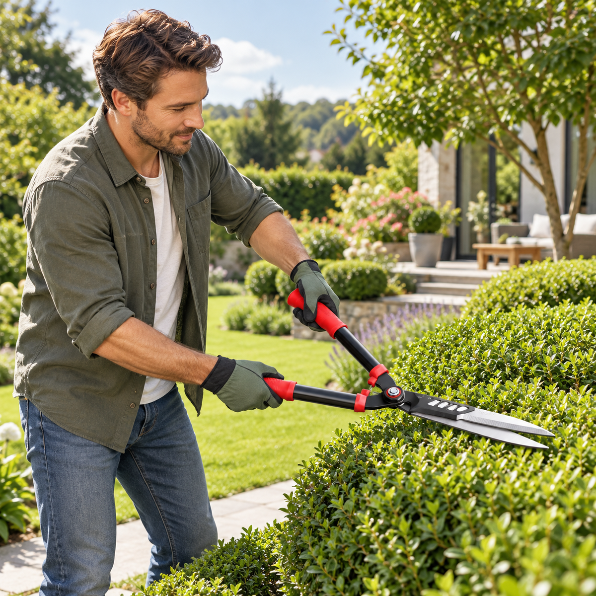 Straight-Blade Hedge Shears