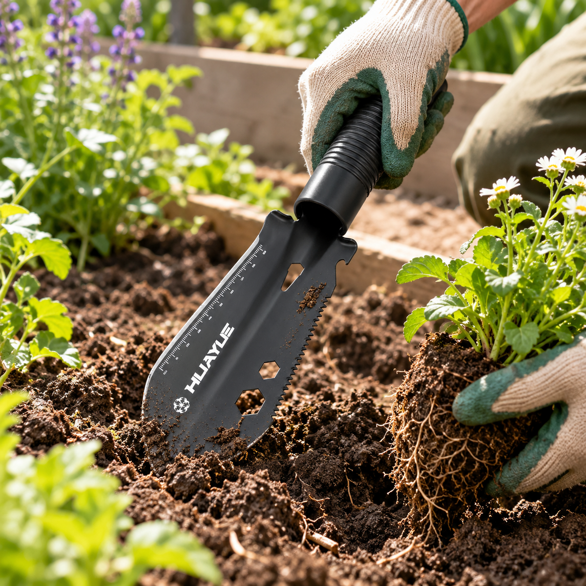 Multifunction Garden Shovel with Protective Sheath